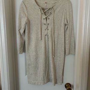 Free People 3 quarter length t shirt dress